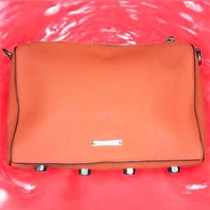 Rebecca Minkoff Vibrant Orange Avery Crossbody Bag In Saffiano Leather